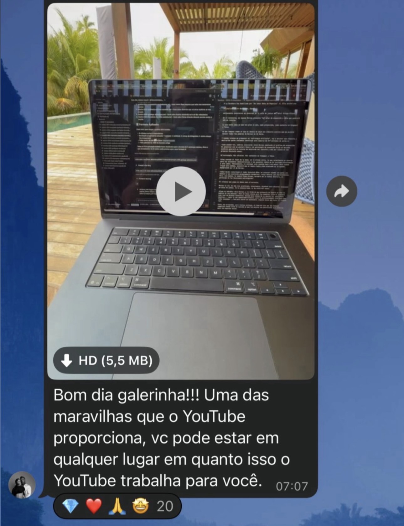 Canal recém monetizado